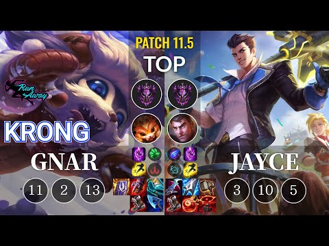 RNW KronG Gnar vs Jayce Top - KR Patch 11.5