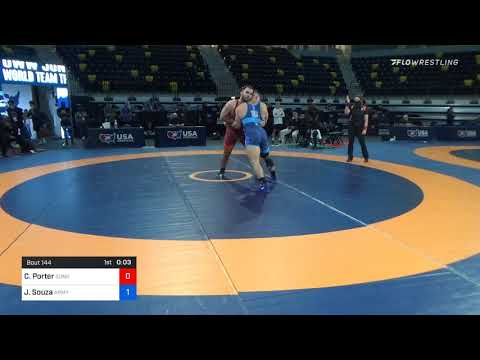 97 Kg Semifinal - Chad Porter, Sunkist Kids Wrestling Club Vs James Souza, Army (WCAP)