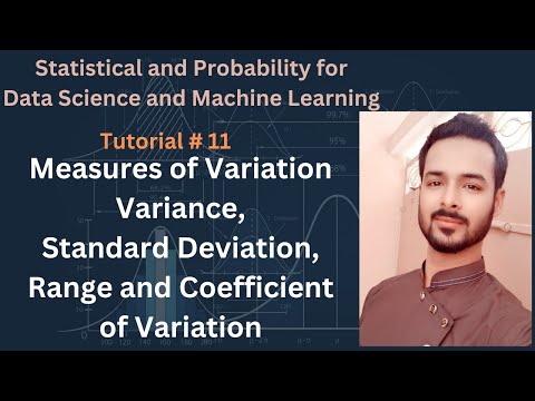 Tutorial 11 Measures of Variation | Variance Standard Deviation Range and Coefficient of Variation