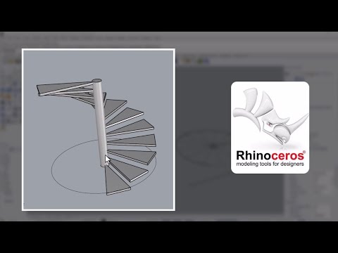 How to create spiral stairs in Rhino for beginners