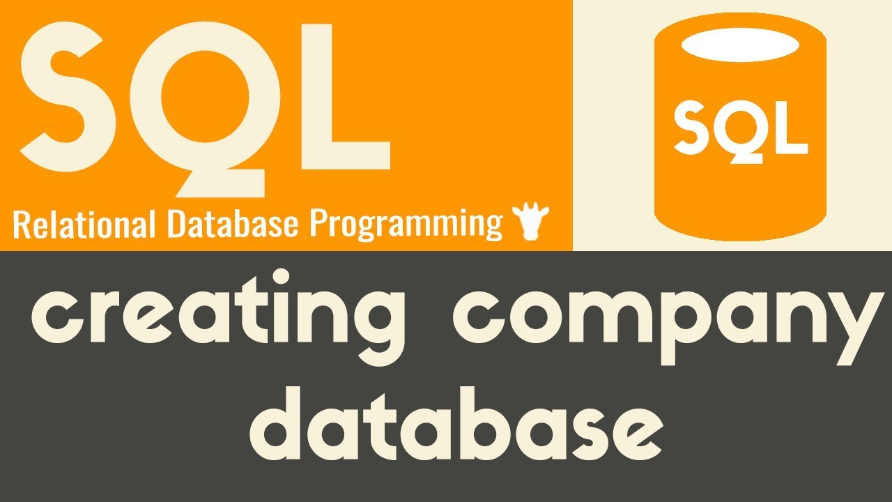 Creating Company Database | SQL | Tutorial 12
