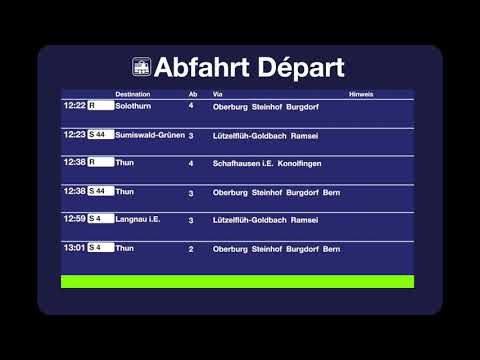 BLS Info / SBB Abfahrten - Hasle-Rüegsau