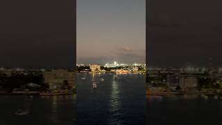 Cruise Shorts - Carnival Pride at Sunset Off the Coast of Grand Cayman in the Cayman Islands