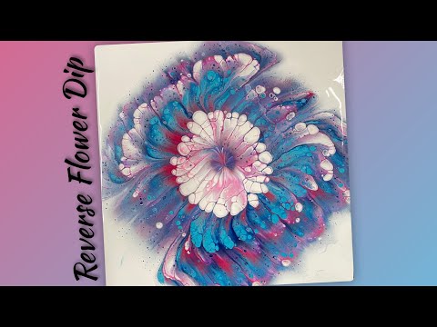 (649) NEW Reverse Flower Dip with a Strainer and Plastic, Acrylic Pouring