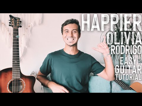Happier Olivia Rodrigo Guitar Tutorial // Happier Guitar // Guitar Lesson #868