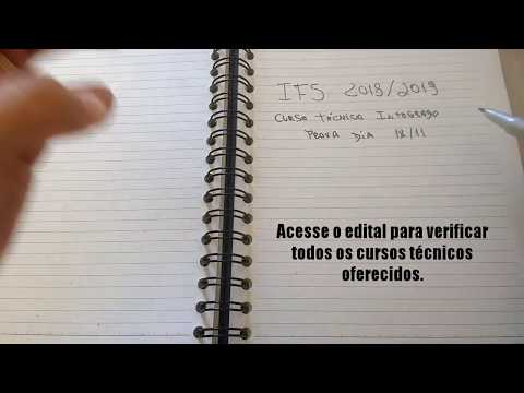 Curso Técnico Integrado IFS 2018/2019 - Explicações sobre o Processo seletivo
