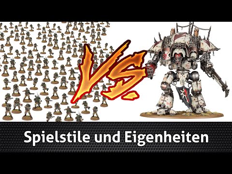 How does each Warhammer 40,000 army play?