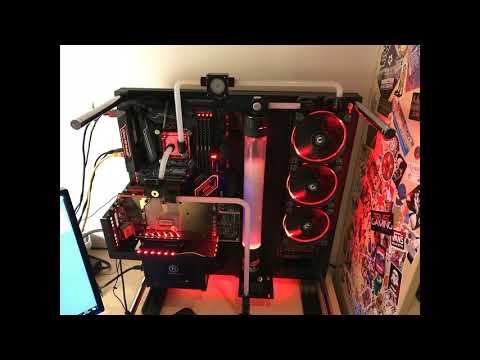 Thermaltake Core P5 with custom loop and amazing rgb lighting