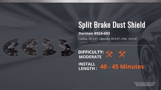 Split Brake Dust Shield Installation Video by Dorman Products