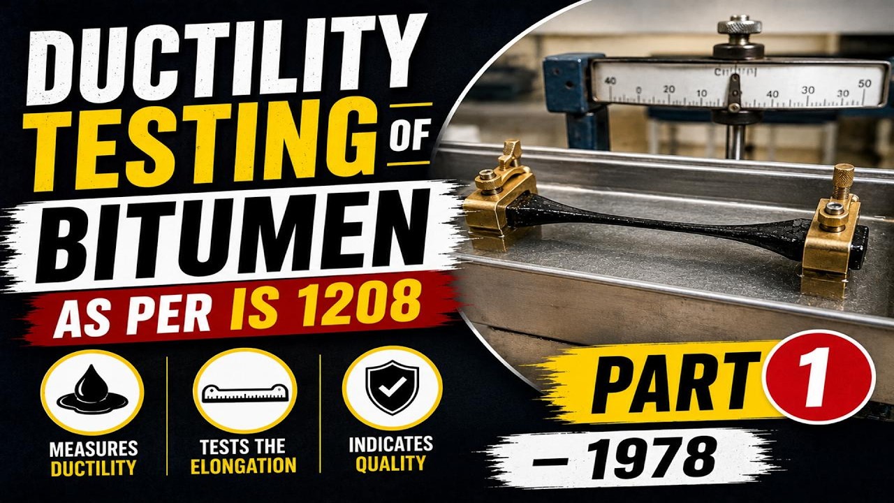 DUCTILITY TESTING OF BITUMEN AS PER IS 1208 Part 1- 1978 I Ductility Test Of Bitumen हिन्दी मे