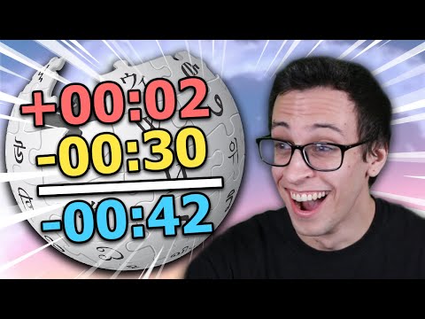 Speedrunning Wikipedia!