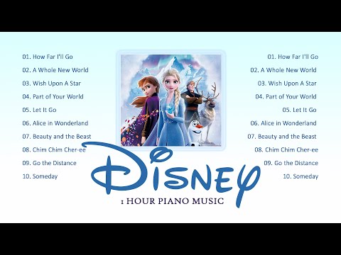 【 1 HOUR 】Disney Relaxing Piano Collection 🌻 Sleep Music, Study Music, Calm Music