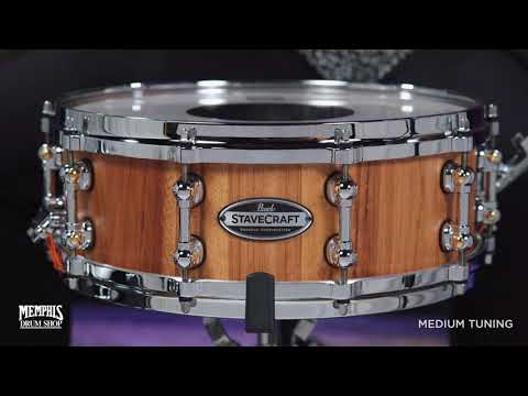 PEARL SCD1450MK/186 STAVE CRAFT MAKHA 14”X5” - HAND RUBBED NATURAL MAPLE snare drum image 12