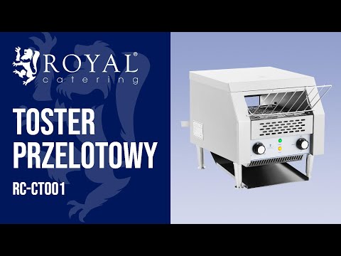 Video - Toster przelotowy - 2,200 W - Royal Catering - 3 funkcje