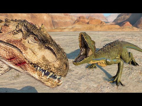 INDORAPTOR vs INDOMINUS REX (DINOSAURS BATTLE) - Jurassic World Evolution 2