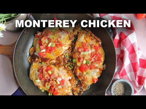 Cheesy Skillet BBQ Chicken (Monterey Chicken) - Dinner Under 30 Minutes!