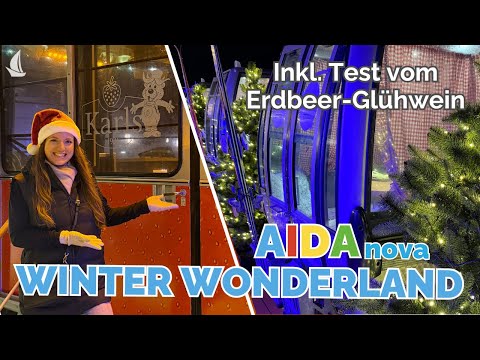 Winter Wonderland auf AIDAnova: Gondeln, Erdbeerglühwein und Co gibt es nur hier. 