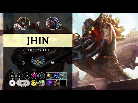 Jhin ADC vs Draven - KR Challenger Patch 14.9