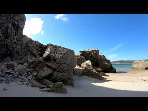 Maghera beach. Co.Donegal. Ireland. Drone video.