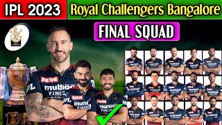 IPL 2023 | Royal Challengers Bangalore Full And Final Squad | RCB Squad IPL 2023 | RCB 2023 Squad