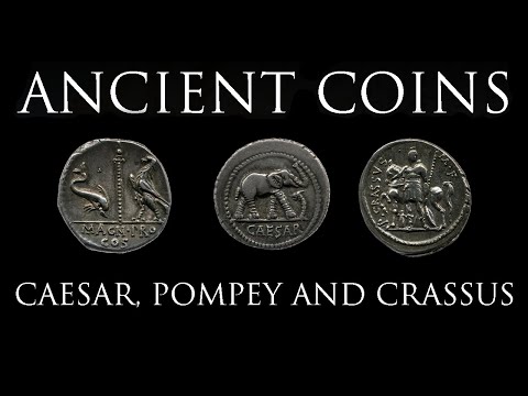 Ancient Coins: Julius Caesar, Pompey and Crassus