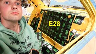 E28 garso izoliacija išklijuota, keletas naujų oem dalių