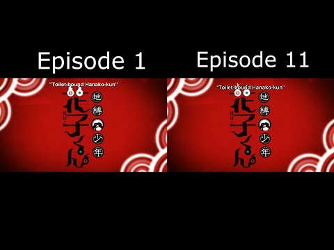 Jibaku Shounen Hanako-kun(地縛少年花子くん) (Episode 1 and 11 Opening Comparison)