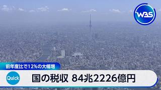 国の税収 84兆2226億円　前年度比で12％の大幅増【WBS】
