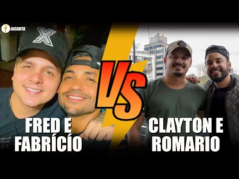 FRED E FABRICIO X CLAYTON E ROMARIO - X1 Sertanejo - AiCanta!