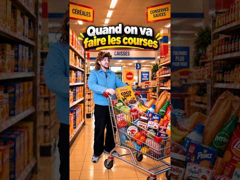 Quand on va faire les courses 🛒