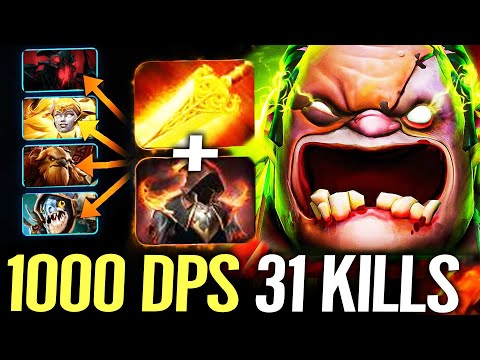🔥 1000 DPS 31 KILL PUDGE Carry — Radiance + Aghanim ROT Dismember Cancer Burn Dota 2 Pro