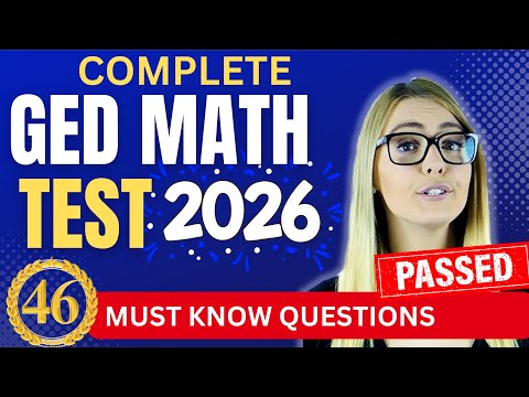 Pass the GED MATH Test:  Full 46-Questions like the Real Test