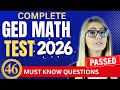 Pass The GED MATH Test Full 46 Questions Like The Real Test