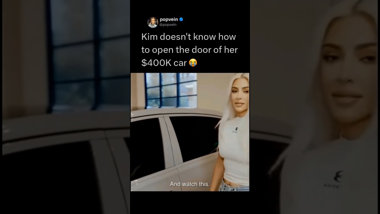 Kim Kardashian doesn't know how to open the door of her $400K car 😭