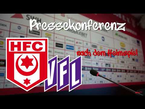 33. Spieltag 2022/23: Hallescher FC - VfL Osnabrück | Pressekonferenz nach dem Spiel