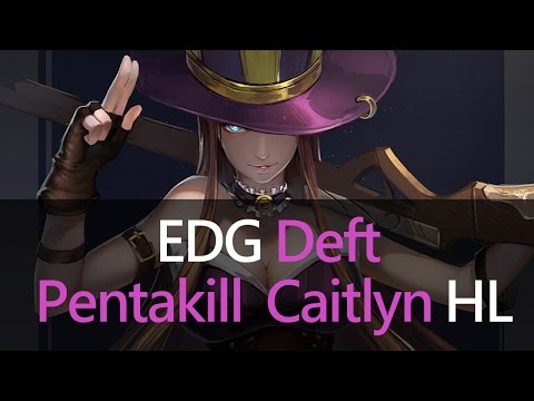 EDG Deft Pentakill Caitlyn vs Lucian Highlight | Best SoloQ ADC Korea Replays