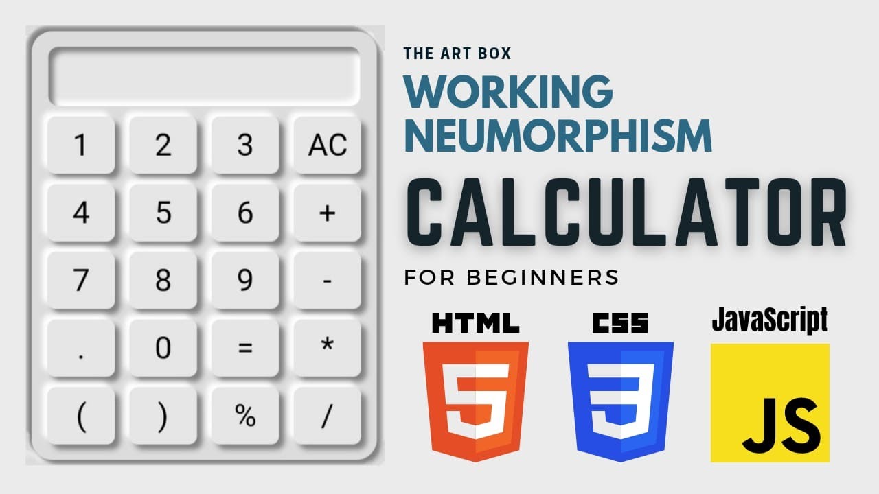 Working neumorphism calculator using HTML, CSS & JavaScript .