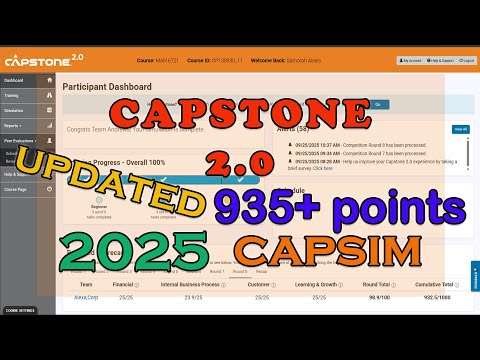 capsim capstone 2.0 round 1 decisions 2025 (Score 930+)