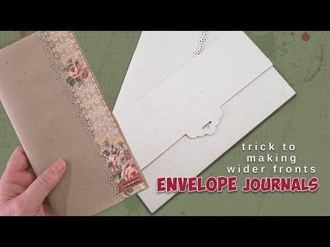 envelope junk journal how to widen straight flap | and add a tag top feature