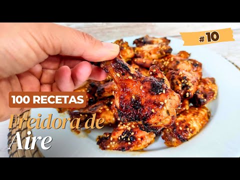 🍗 ALITAS de POLLO en Freidora de Aire ¡SIN ACEITE, Crujientes y Deliciosas! 🤤 100 Recetas en Airfyer
