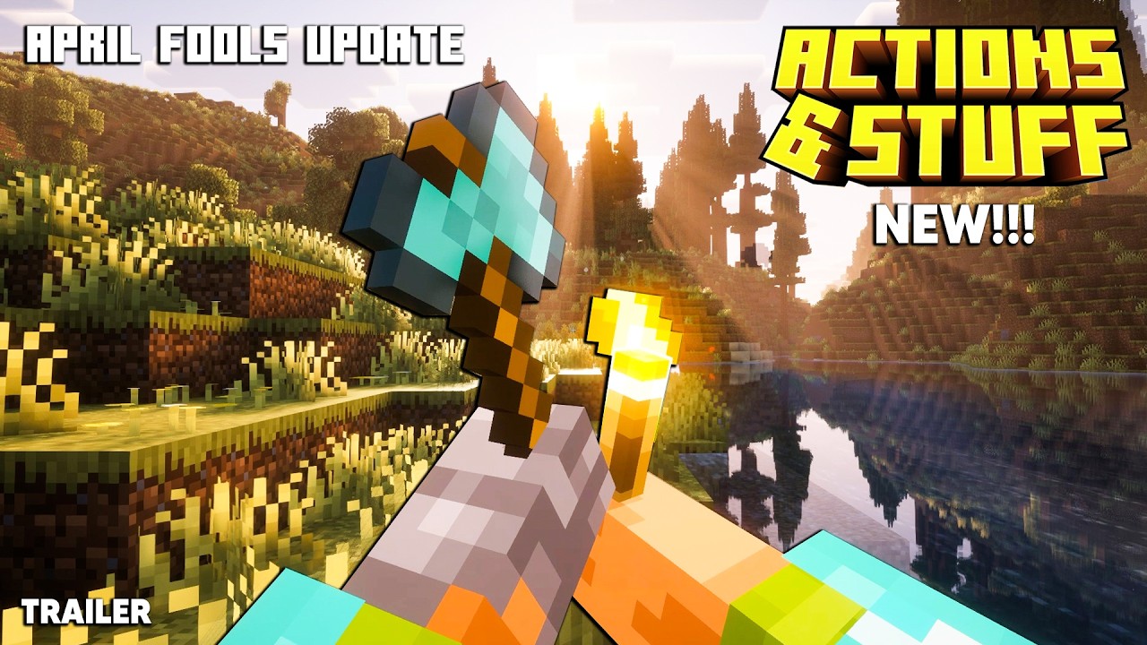 ACTIONS & STUFF 1.10 NEW APRIL FOOL UPDATE Trailer IN MINECRAFT BEDROCK