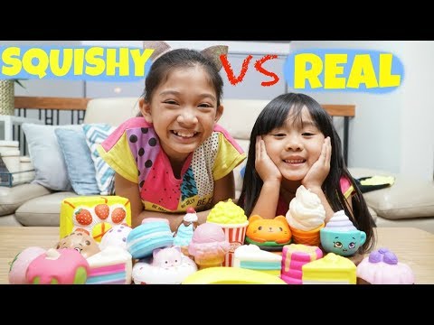 SQUISHY FOOD VS REAL FOOD PART 1