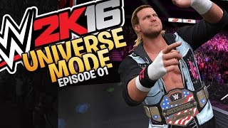 WWE 2K16 - Universe Mode - Episode 01 - Dolph Ziggler vs Tyler Breeze (XBOX One / PS4 Gameplay)