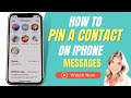 How To Pin A Contact On iPhone 📍