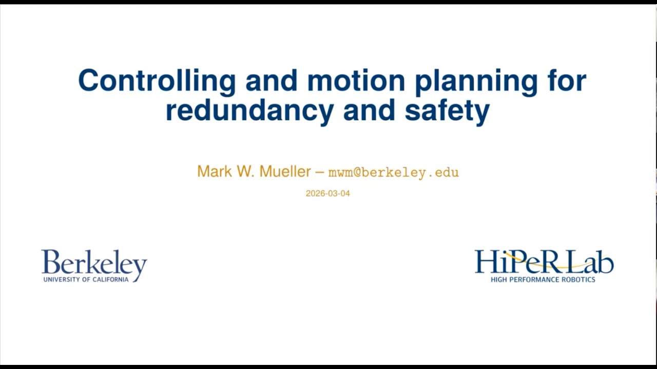 Air Time by NAMS-2: Controlling and motion planning for redundancy and safety 20260401