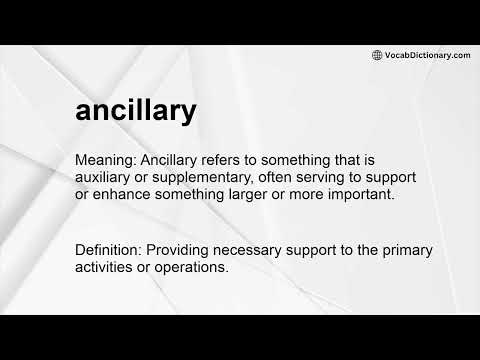 ancillary Meaning