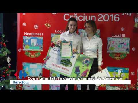 Copii talentați la desen, premiați de Carrefour