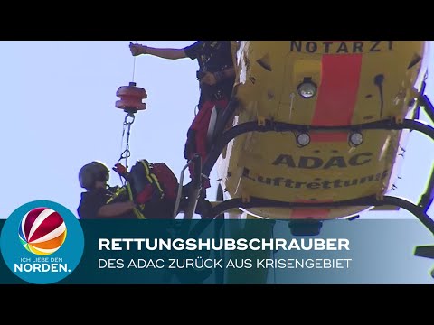 ADAC-Rettungsflieger aus Sande zurück aus dem Hochwasser-Krisengebiet
