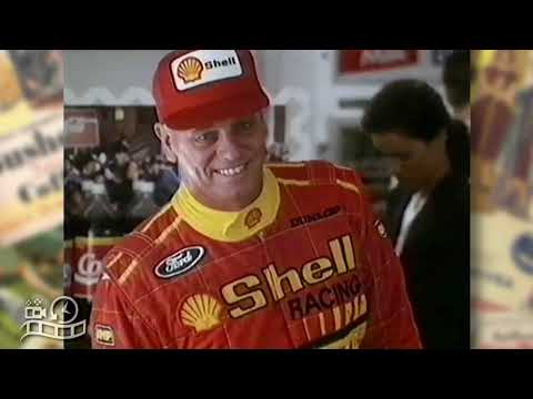 Shell Shop Sock for Barry Dick Johnson Barry Sheene 1990s Advertisement Australia Commercial Ad