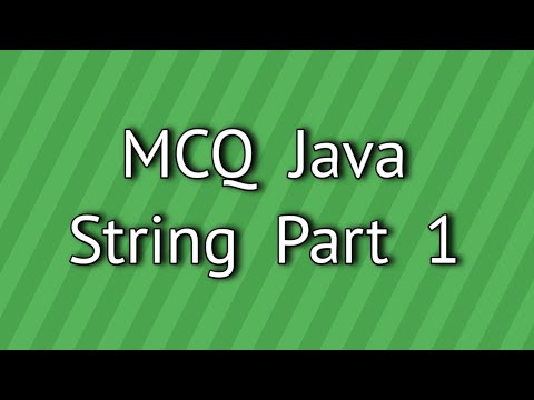 Mcq Java String Part 1